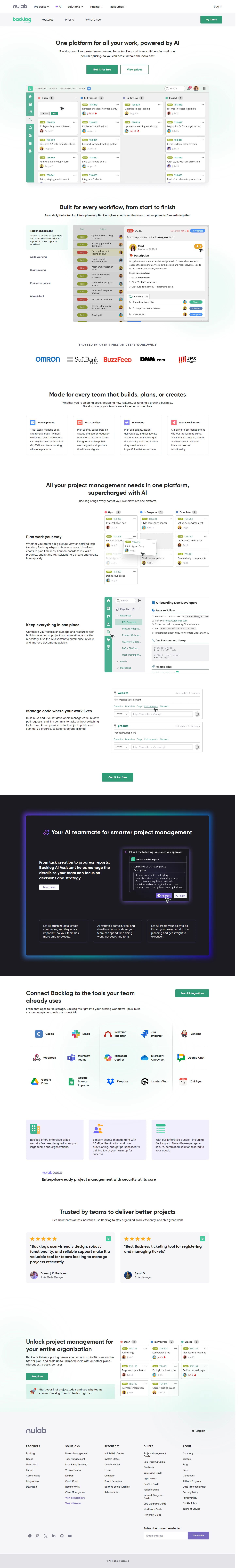 backlog.com Landing Page