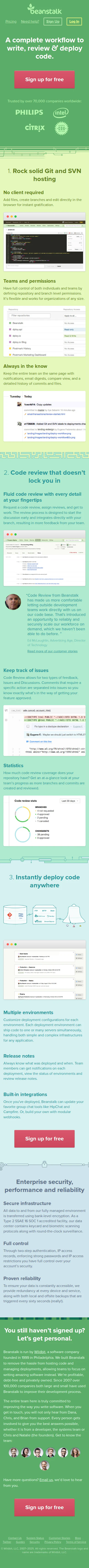 Click to zoom in fullscreen beanstalkapp.com Mobile View