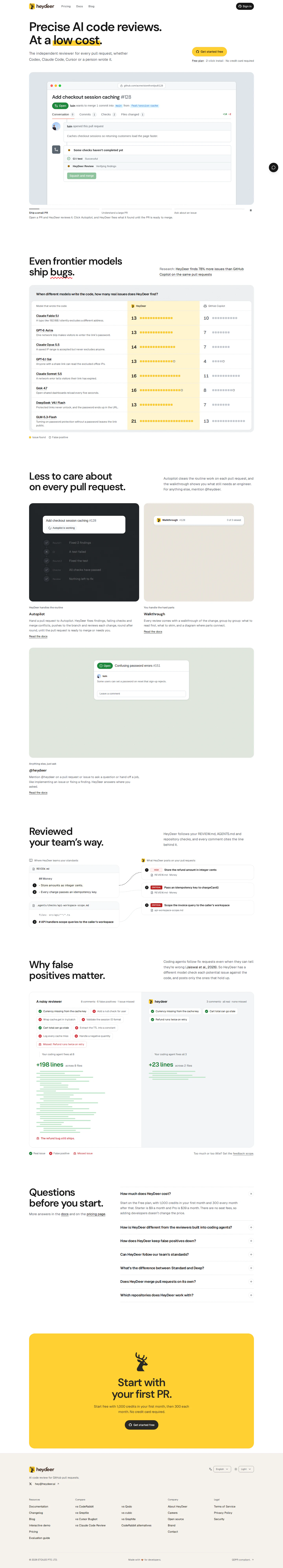 heydeer.ai Landing Page